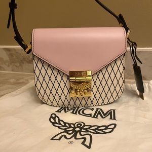 MCM Tri Color Leather Patricia Rombi Crossbody with dust bag